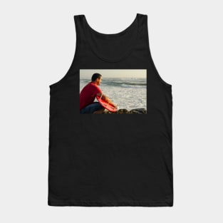 Surfer watching the waves Tank Top